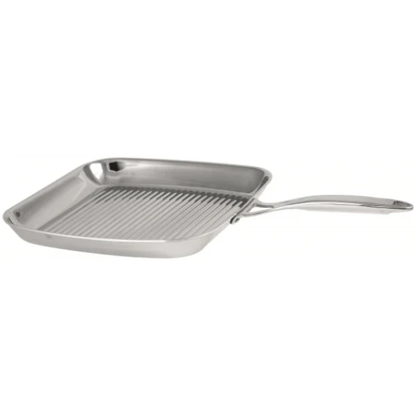 Grill Carré Castel’Pro 30 Cm Poignée Fixe Inox Cristel marque pas cher 1