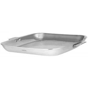 Grill Carré Casteline 30 Cm Poignée Amovible Inox Cristel en promotion 8