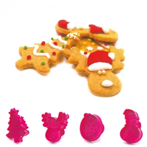 SCRAPCOOKING Kit 4 Découpoirs à éjecteurs Pour Biscuits Noël Promotio de vente 7