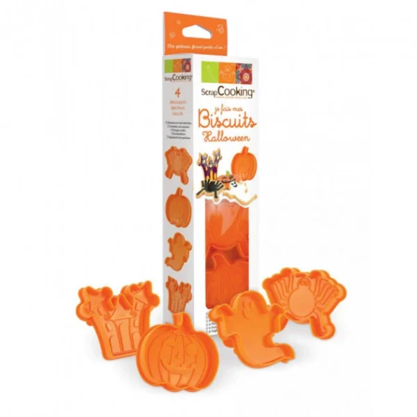 des prix incroyables SCRAPCOOKING Kit 4 Découpoirs Pour Biscuits Halloween 1