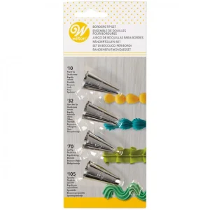 Kit 4 Douilles Pâtissières Bordures Wilton Inox mode 6