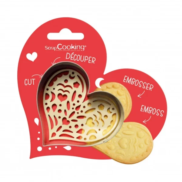 Kit Biscuit Cœur 7,6 Cm ScrapCooking Livraison gratuite 1