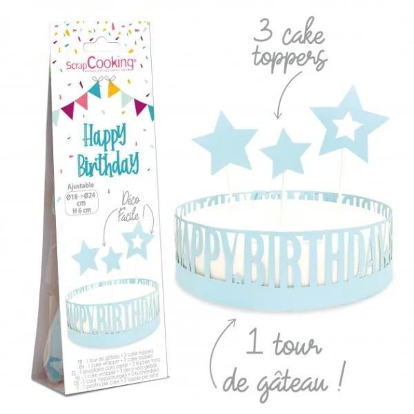 Kit Décor Gâteau Anniversaire (4 Pièces) Scrapcooking magasin pour 1