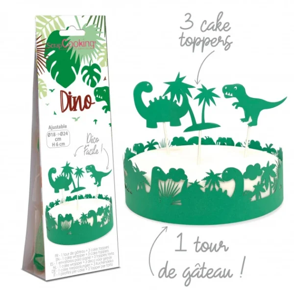 Kit Décor Gâteau Dinosaure (4 Pièces) Scrapcooking à prix imbattables 1