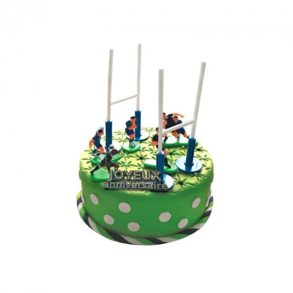 magasin en ligne france GATODECO Kit Décor Gâteau Rugby (8 Pièces) 1