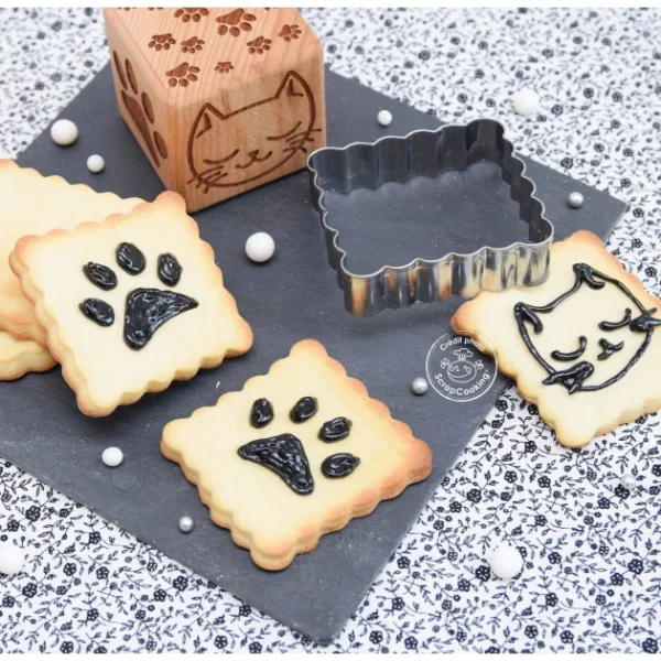 Kit Décoration Biscuit Motif Chat Scrapcooking mode 3