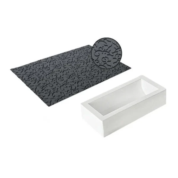 soldes magasin Kit Moule à Bûche Et Tapis Décor Arabesque SilikoMart Professional 1