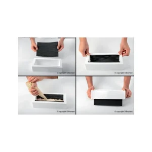 Kit Moule à Bûche Et Tapis Décor Matelassé SilikoMart Professional pas cher en ligne 9