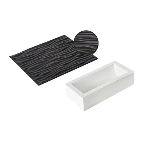 magasin solde Kit Moule à Bûche Et Tapis Effet Bois SilikoMart Professional 1