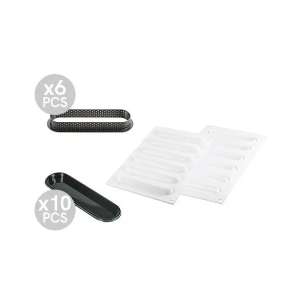 Kit Moule Silicone 6 Tartelettes Oblong 14,6 Cm Silikomart Professional le grand escompte 3