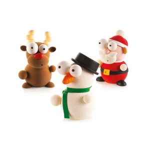 Kit Moules Chocolat Bonhomme De Neige En PVC 18,1 Cm X H 21,2 Cm (x4) Silikomart Professional vente luxe pas cher 18