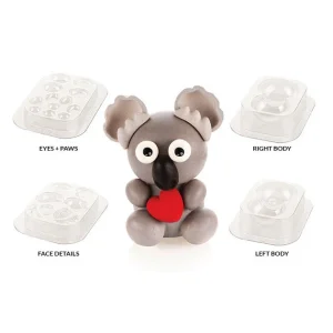 vente en ligne pas cher Kit Moules Chocolat Koala En PVC 15,5 Cm X H 16 Cm (x4) Silikomart Professional 12