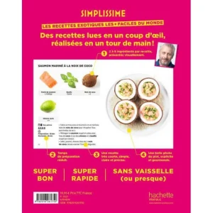 HACHETTE CUISINE Livre De Cuisine Les Recettes Exotiques Les + Faciles Du Monde, Chez Hachette prix le plus bas 12