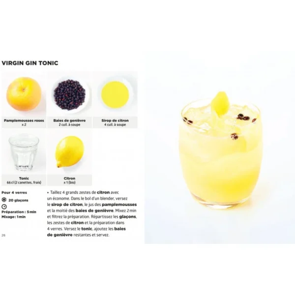 HACHETTE CUISINE Livre De Recettes Les Cocktails Sans Alcool Les + Faciles Du Monde, Chez Hachette le grand escompte 4