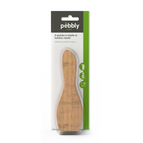 Lot 8 Spatules Raclette Bambou Pebbly en ligne vente 3