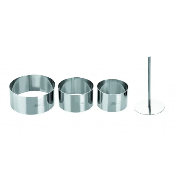 soldes en ligne Lot Cercle Inox Avec Poussoir Ø 7 / 8 Et 10 Cm (x3) Ibili 1