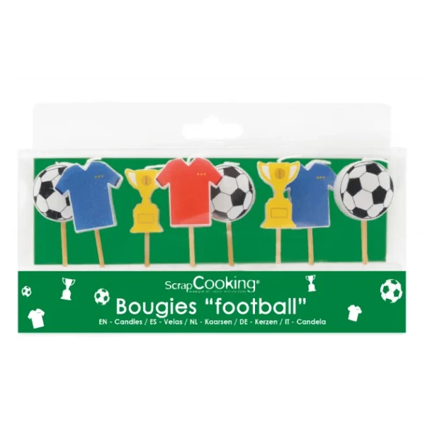 vente en ligne pas cher Lot De 8 Bougies Football Scrapcooking 1