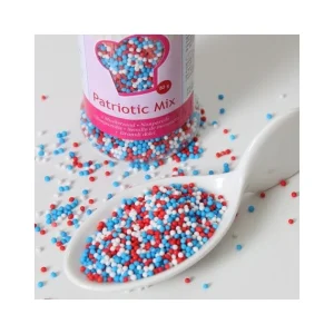 boutique paris Mélange Mini-billes Bleu/Blanc/Rouge 80g Funcakes 6