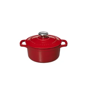 vente pas cher en ligne Mini Cocotte En Fonte Ronde 10 Cm Rouge Chasseur 9