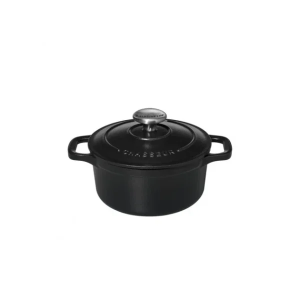 site officiel Mini Cocotte En Fonte Ronde 12 Cm Noir Mat Chasseur 3