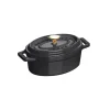 solde en ligne Mini Cocotte Ovale 11 Cm Staub Fonte Noir 8