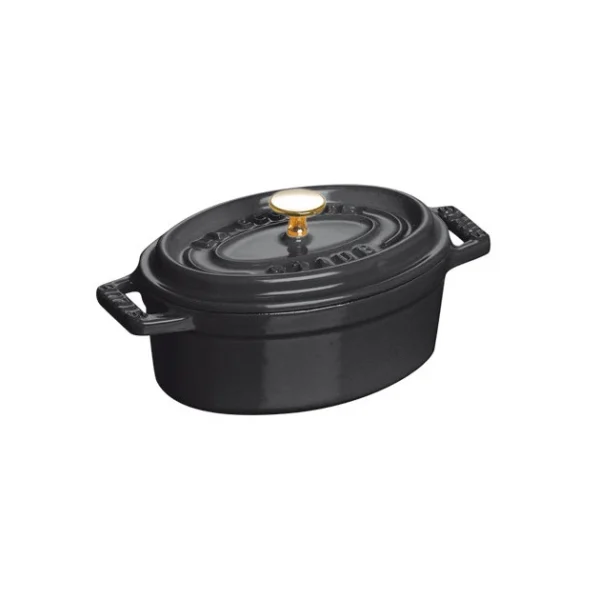 solde en ligne Mini Cocotte Ovale 11 Cm Staub Fonte Noir 1