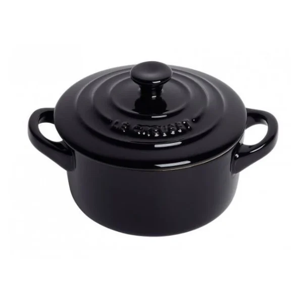 a Prix Discount Mini Cocotte Ronde Céramique Noir Ebène 10 Cm 0.25 L Le Creuset 1