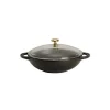 luxe soldes Mini Wok En Fonte 18 Cm Noir Mat Chasseur 8