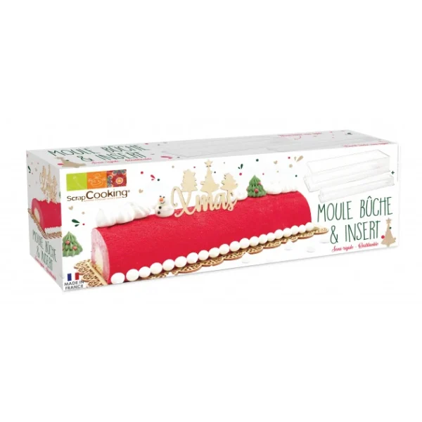 Moule à Bûche Avec Insert Plastique – Scrapcooking prix le plus bas 1