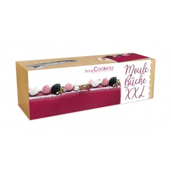 Moule à Bûche De Noël XXL Inox 45 Cm Scrapcooking france en ligne 4