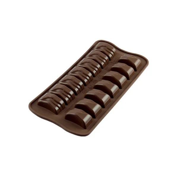 Moule à Chocolat 14 Rectangles Ondulés Easy Choc – Silicone Spécial Chocolat soldes de Noël 1