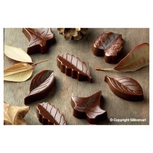 meilleure qualité Moule à Chocolat 8 Feuilles Easy Choc – Silicone Spécial Chocolat 8