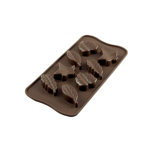 meilleure qualité Moule à Chocolat 8 Feuilles Easy Choc – Silicone Spécial Chocolat 1