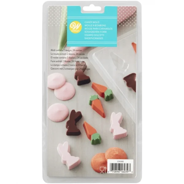 à prix très bas Moule à Chocolat Mini Lapins Et Carottes Wilton 1