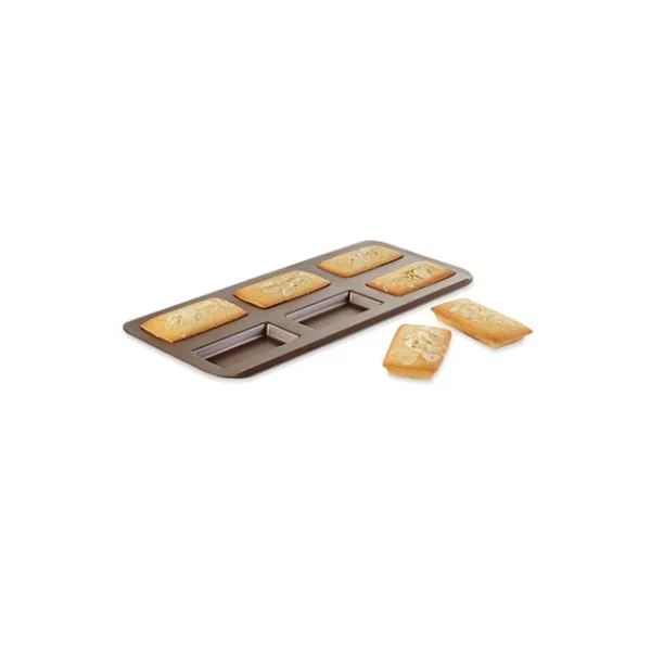 soldes ligne Moule à Financier 6 Empreintes 9,8 X 4,8 Cm Anti-adhérent Gobel 1