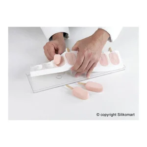 Prestation Et Rapide Moule à Glace Silicone 16 Mini Esquimaux Avec Bâtonnets SilikoMart 18