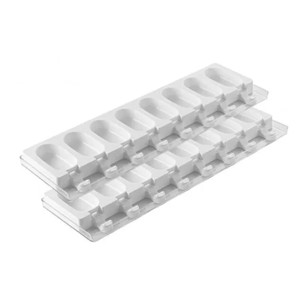 Prestation Et Rapide Moule à Glace Silicone 16 Mini Esquimaux Avec Bâtonnets SilikoMart 1