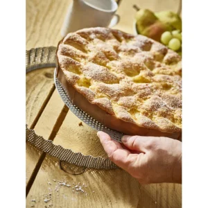 qualité d’originales Moule à Tarte Cannelée Inox Perforé Amovible Ø 28 Cm X H 2,5 Cm De Buyer 15