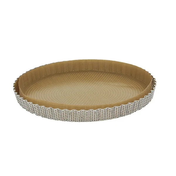 qualité d’originales Moule à Tarte Cannelée Inox Perforé Amovible Ø 28 Cm X H 2,5 Cm De Buyer 1