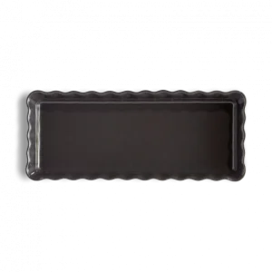 vente à bas prix Moule à Tarte Rectangulaire En Céramique 15 X 36 Cm Fusain Emile Henry 6