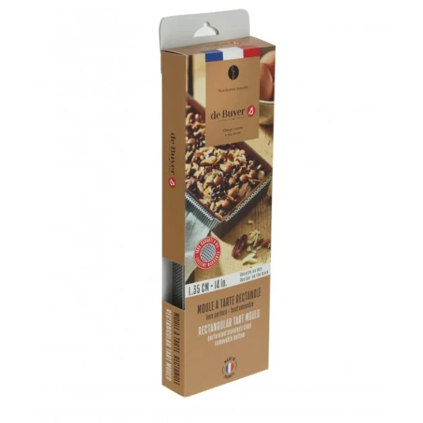 Réductions Moule à Tarte Rectangulaire Inox Perforé Amovible 35 X 10 Cm X H 3,5 Cm De Buyer 5