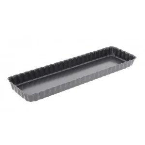 Moule Anti Adhésif Tarte Rectangle Fond Amovible 35,6 X 10,2 Cm X H 2,7 Cm De Buyer magasin 9