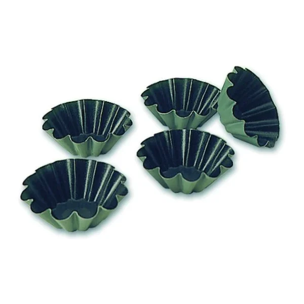 magasins pas chers Moule Brioche 12 Côtes 6 Cm X H 1,5 Cm (x25) Matfer 1