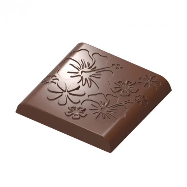 Moule Chocolat Carré Arrondi Fleur (x18) Chocolat Form soldes 1