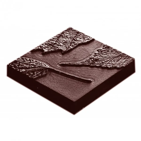 Satisfait ou Remboursé Moule Chocolat Carré Avec Feuille (x10) Chocolate World 1