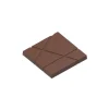 Moule Chocolat Carré Avec Rayures 7,5 Cm (x3) Chocolat Form pas cher marque 8