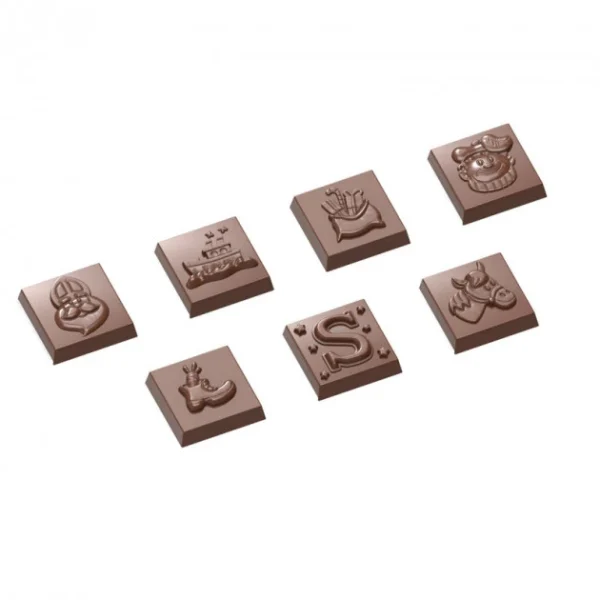 meilleure qualité Moule Chocolat Carré Motifs Noël (x21) Chocolate World 1