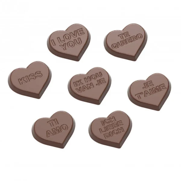 Moule Chocolat Coeur Je T’aime 30 Mm (x21) Chocolate World magasin 1