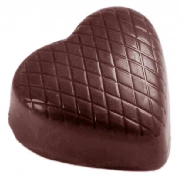 à prix réduits Moule Chocolat Coeur Strié (x32) Chocolate World 1