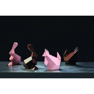 Moule Chocolat Lapin Origami 14,5 X 9,5 Cm X H 18 Cm (x2) Pavoni Nouvelle Collection 6